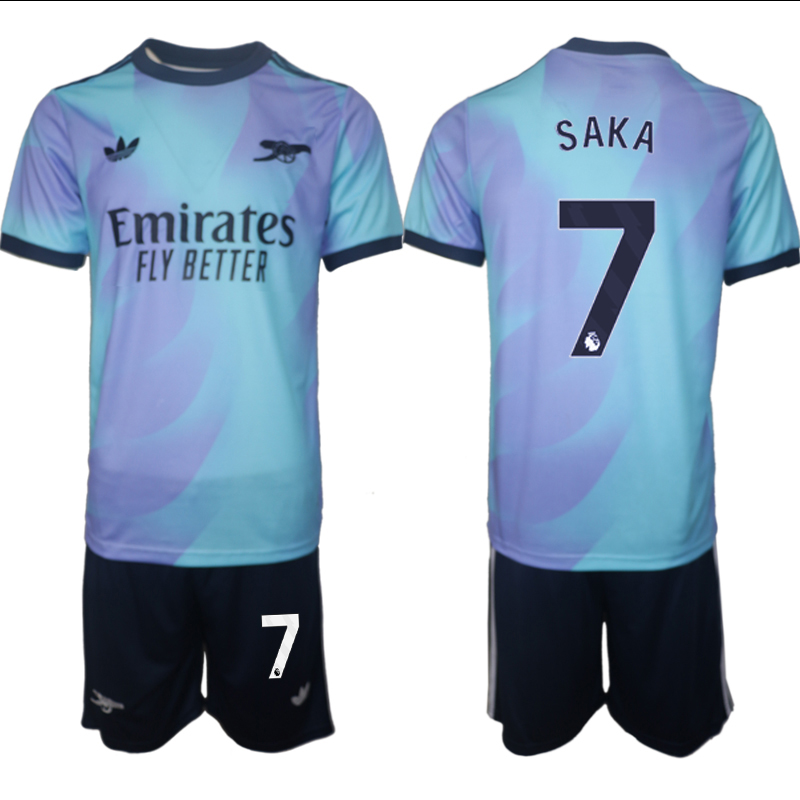 Men 2024-2025 Club Arsenal away Purple blue #7 Soccer Jersey